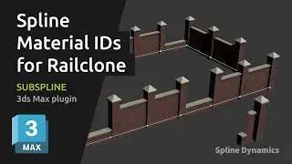 Manage Spline Material IDs in 3ds Max to Use in Railclone | SubSpline Plugin Tutorial