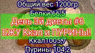 день 3й диеты №6 (6 стол по Певзнеру)