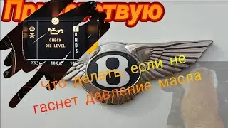 Bentley (VAG) что делать, если не гаснет давление масла.Не типичное решение...