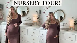 BABY NURSERY TOUR! | Baby Girl, Neutrals, Woods, and Pinks