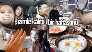 AT ÇİFTLİĞİNE GİTTİK! 🐴 Kahvaltı, Yollar, At Tırmarladım ❤️🤓