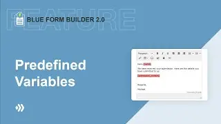 Predefined Variables | Blue Form Builder 2 | Magento 2 Form Builder