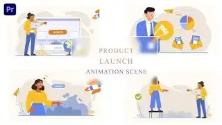 Rocket Product Launch Ideas Animation Scene Premiere Pro Template Download