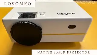 Small native 1080P projector with wireless screen mirroring - Works with iPhone, Rovomko on amazon