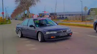 cars leaving car meet!