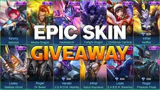 EPIC SKIN GIVEAWAY CONTEST | MOBILE LEGENDS FREE SKIN GIVEAWAY | CHOOSE YOUR FAVOURITE SKIN ~ MLBB