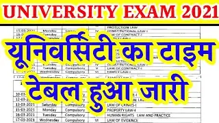 University Exam 2021|| B.A/B.SC /B.COM New Exam Date 2021|| B.A/B.SC /B.COM New Time Table 2021