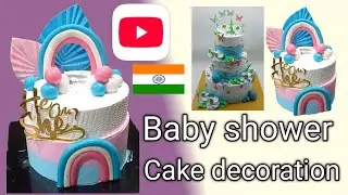 Baby shower Cake decoration #cake video #cake design  how to make Baby shower Cake decoration video