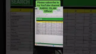 How to create a simple search box in Excel? #RABIUL #ISLAM #Official