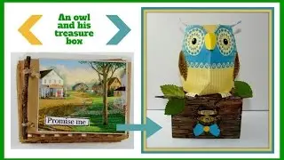 An owl and his treasure chest   by sandee setliff