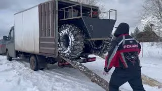 Вездеход - Каракат ТАЙГА 4х4 Трогание с места, неглубокий снег, погрузка