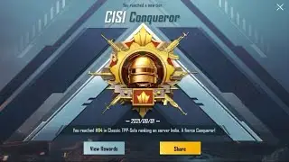 Finally I reached C1S1 conqueror| C1S1 Conqueror Slow Motion | Bgmi Conqueror Reward