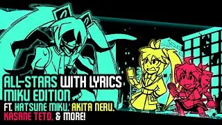 All-Stars WITH LYRICS ~ Miku Edition [FNF Mario's Madness Vocaloid Cover ft. Miku, Neru, Teto. etc.]