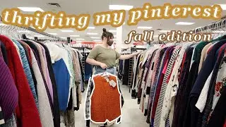 Come Thrift With Me : Thrifting Items off my Pinterest for Fall 2021 + Try On Haul