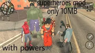 Only (10MB)👌add superhero mod with powers in gta san Andreas