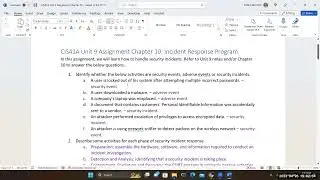 CIS41A Unit 9 Lecture and Lab