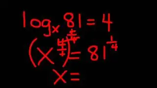 Re-writing logarithmic equations in exponential form and solving