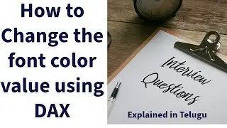 Can You REALLY Change Font Colors with DAX? | Explained in Telugu
