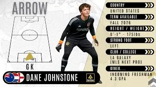 '26 ARROW - Dane Johnstone (GK), Australia/Holland/England