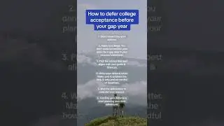 How to defer college acceptance #gapyear #collegedeferment #shorts