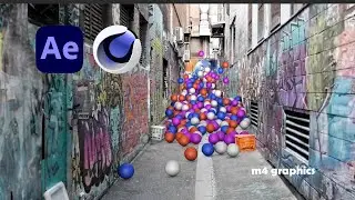 ball Simulation compositing in c4d and after effects - m4 graphics