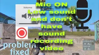low volume,no sound recording when recording video problems,in pubg mobile new update IOS🔴✅
