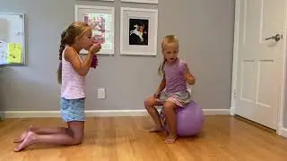 Gross motor activities toddler/preschooler pediatric physical therapy telehealth (dynamic balance)