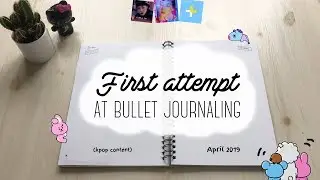 This was my april 2019 | First try at bullet journaling / scrapbook-ying | [NL+ENG SUB]