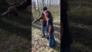 Teaching my girlfriend's daughter how to shoot. Screw a 50B