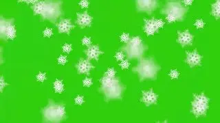 Snowflakes Falling Animation on Green Screen 4K (Loop)