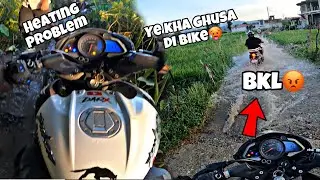 NS200 heating problem😳 || stunting gone wrong ❌ #ns #motovlog #youtube