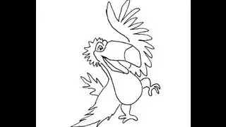 Rio 2 Rafael How to draw a easy? Large toucan Рио 2 Рафаэль тукан Как нарисовать просто?