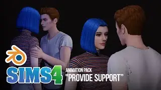 Animation pack PROVIDE SUPPORT - Blender Machinima Sims 4