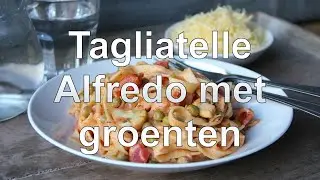 Tagliatelle Alfredo met groenten recept