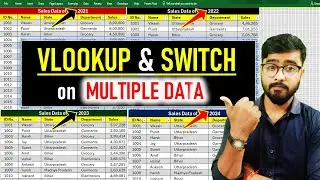 Excel Interview : How To Apply VLOOKUP using Switch on Multiple Data #excel