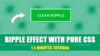 RIPPLE EFFECT WITH PURE CSS || RIPPLE BUTTON || CSS EXPERIMENT || WEB DESIGN BANGLA TUTORIAL