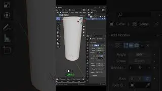 Sıfırdan 1dakikada Blender Öğren (Screw Modifier)