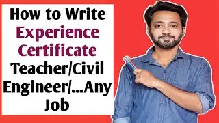 How to Write an Experience Certificate in English | Experience Certificate in English for Any Job |