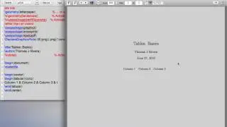 LaTex Tutorial 7: Basic Tables