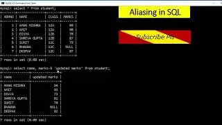 SQL aliasing 