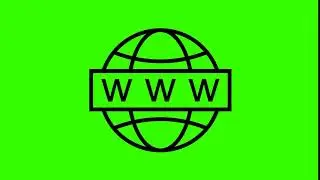 Animated Web Search Icon on Green Screen