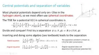 PHYS 390 Class 11: Hydrogen atom part 1