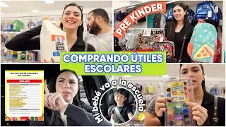 COMPRANDO LOS UTILES PARA SU PRIMER DIA DE PRE KINDER 🥹