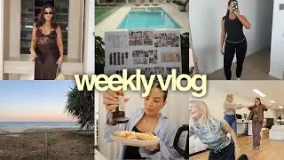 weekly vlog 💌 exciting announcement, workouts, social media break, brow + lash appointment