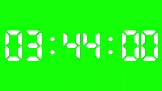 10 Minutes Digital Countdown Green Screen 4K White