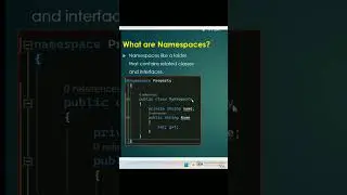 what are namespaces | c# interview questions and answers | namespaces