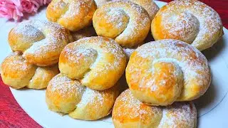 A LITTLE KEFIR and QUICK PASTRIES for TEA are ON YOUR TABLE! SUGAR CURLS COOKIES.