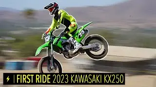 First Ride on the 2023 Kawasaki KX250!