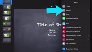 How to export a Keynote as a Movie