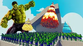 200x HULK vs 4x EVERY GOD - Totally Accurate Battle Simulator TABS